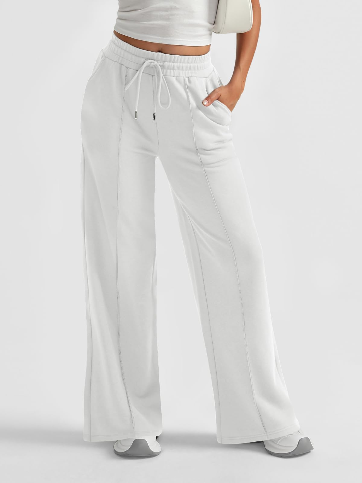 AUTOMET Women's Wide Leg Sweatpants, High Waisted Baggy Pants