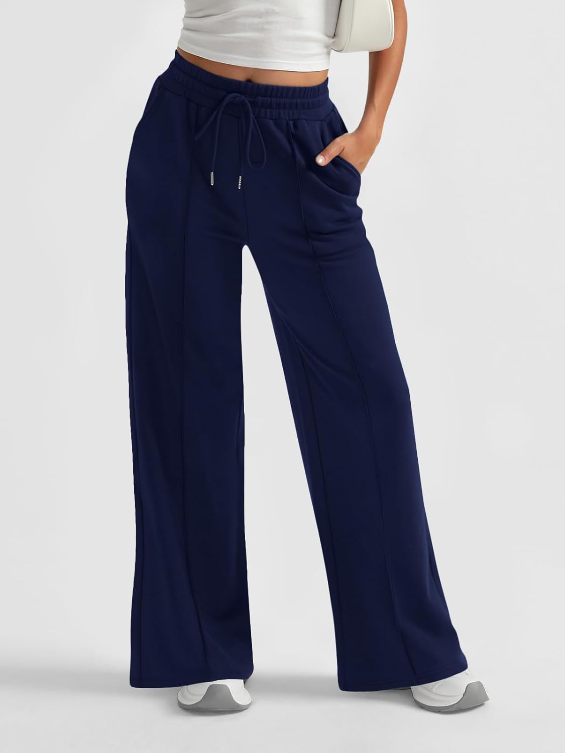 AUTOMET Women's Wide Leg Sweatpants, High Waisted Baggy Pants