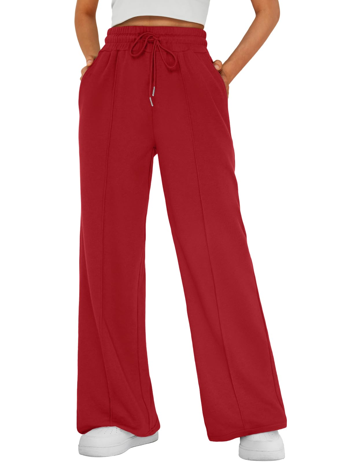 AUTOMET Women's Wide Leg Sweatpants, High Waisted Baggy Pants
