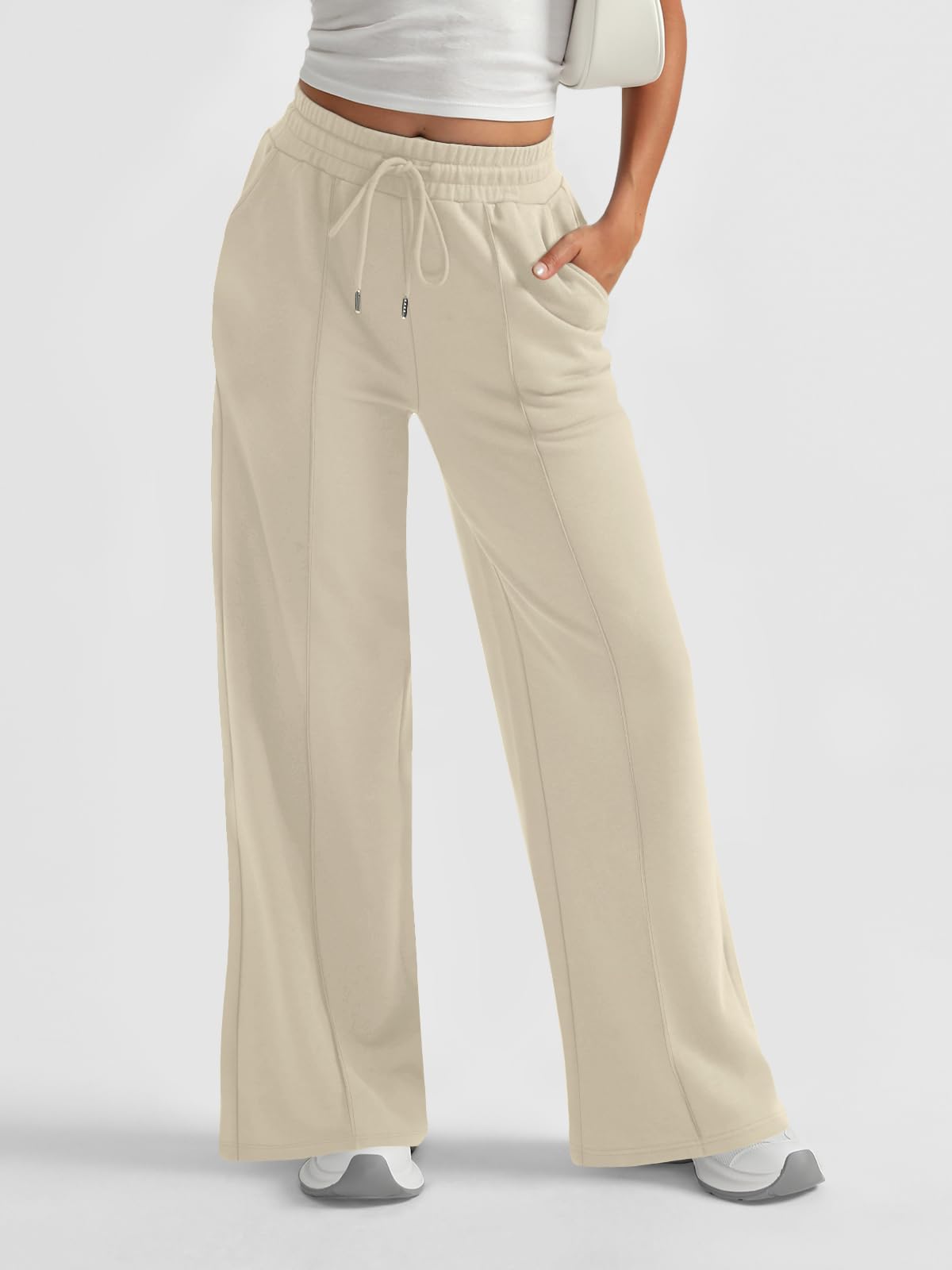 AUTOMET Women's Wide Leg Sweatpants, High Waisted Baggy Pants