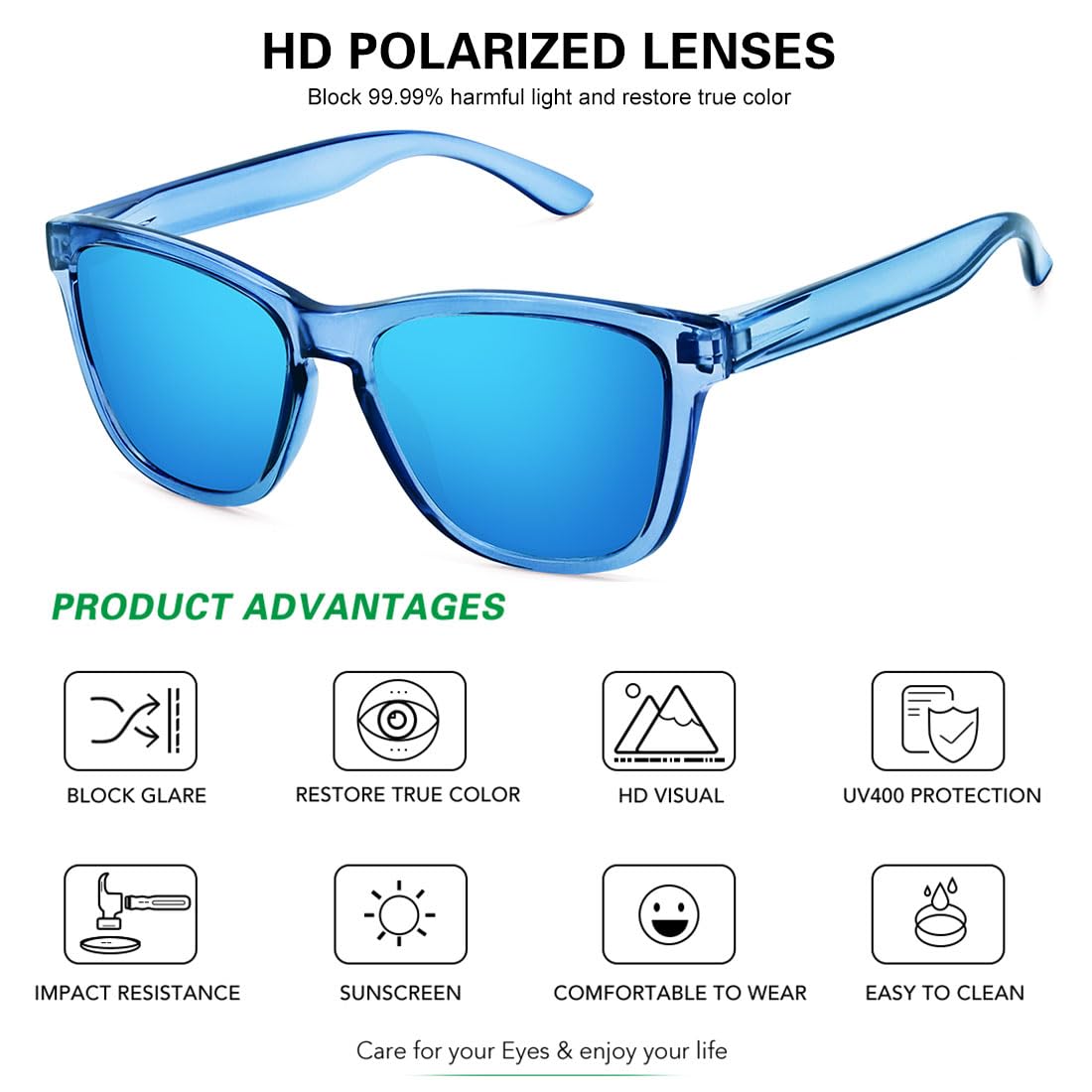 MEETSUN Polarized Sunglasses-Classic Retro Designer Style