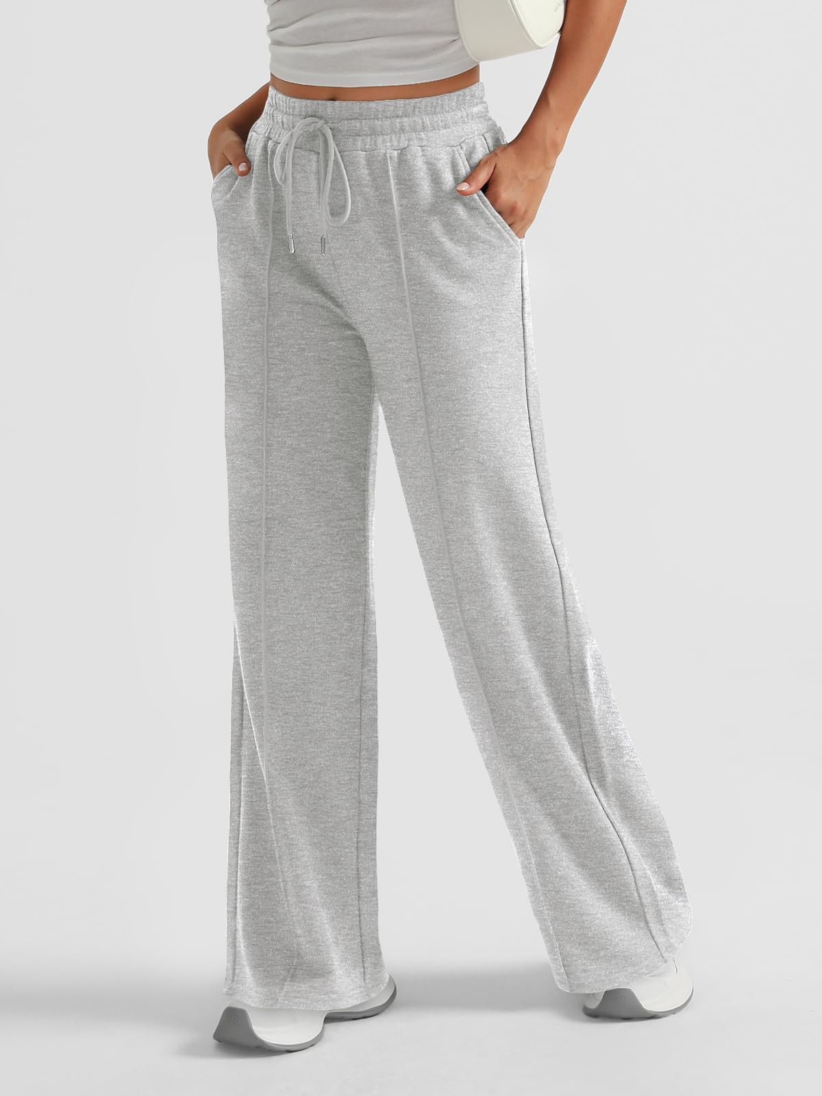 AUTOMET Women's Wide Leg Sweatpants, High Waisted Baggy Pants