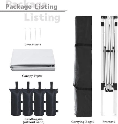 10X10 FT Pop Up Canopy Instant Tent