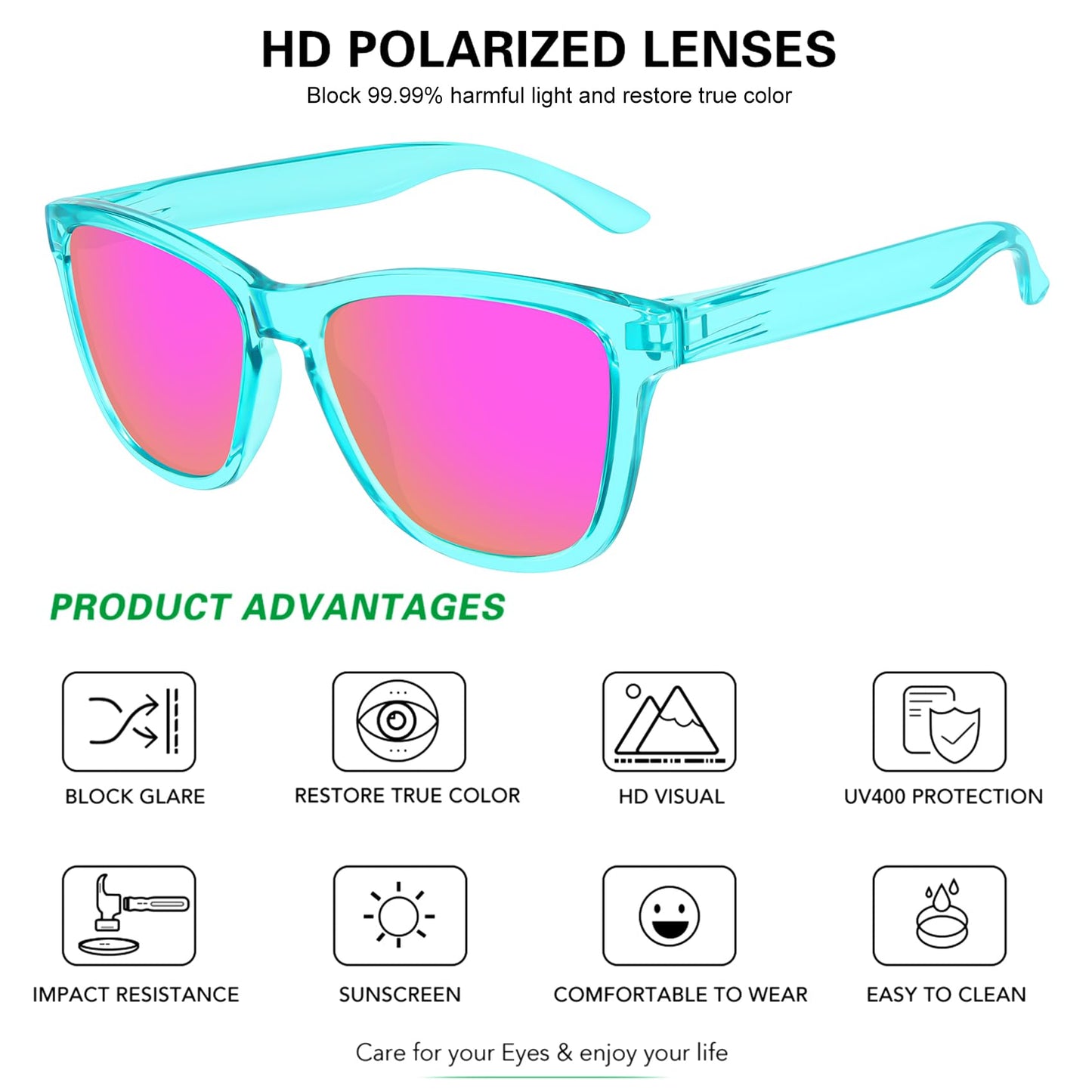 MEETSUN Polarized Sunglasses-Classic Retro Designer Style