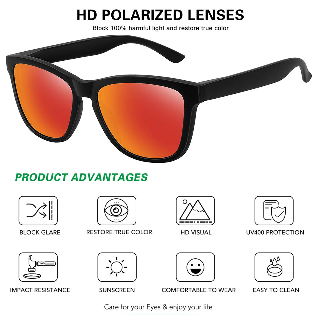 MEETSUN Polarized Sunglasses-Classic Retro Designer Style