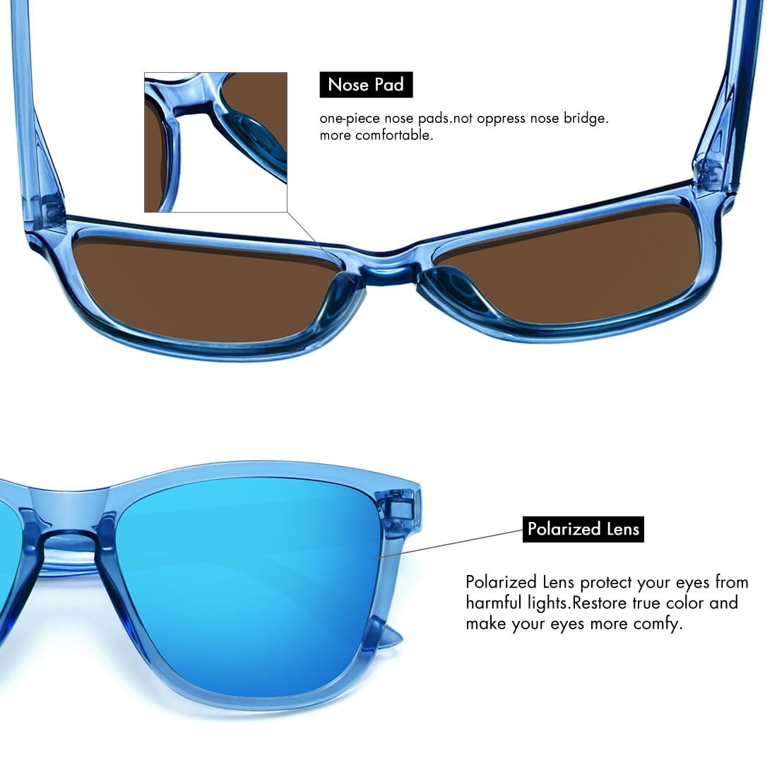 MEETSUN Polarized Sunglasses-Classic Retro Designer Style