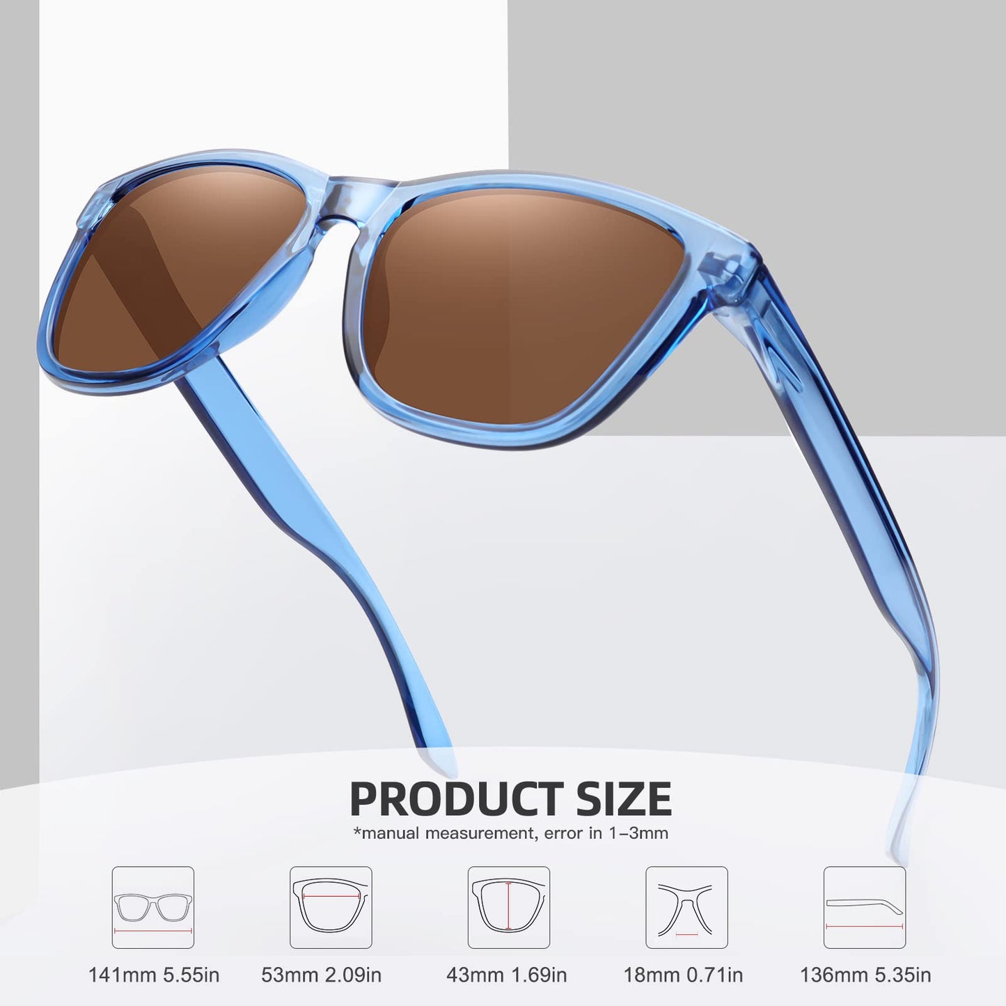 MEETSUN Polarized Sunglasses-Classic Retro Designer Style