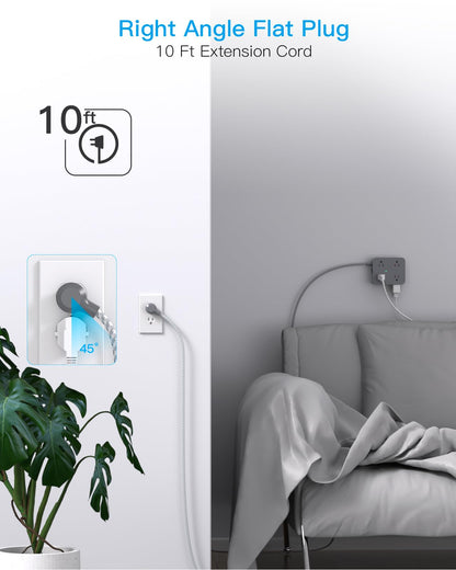Surge Protector Power Strip - HANYCONY 8 Outlets 4 USB (2 USB C) Charging Ports- Multi Plug Outlet Extender, 5Ft