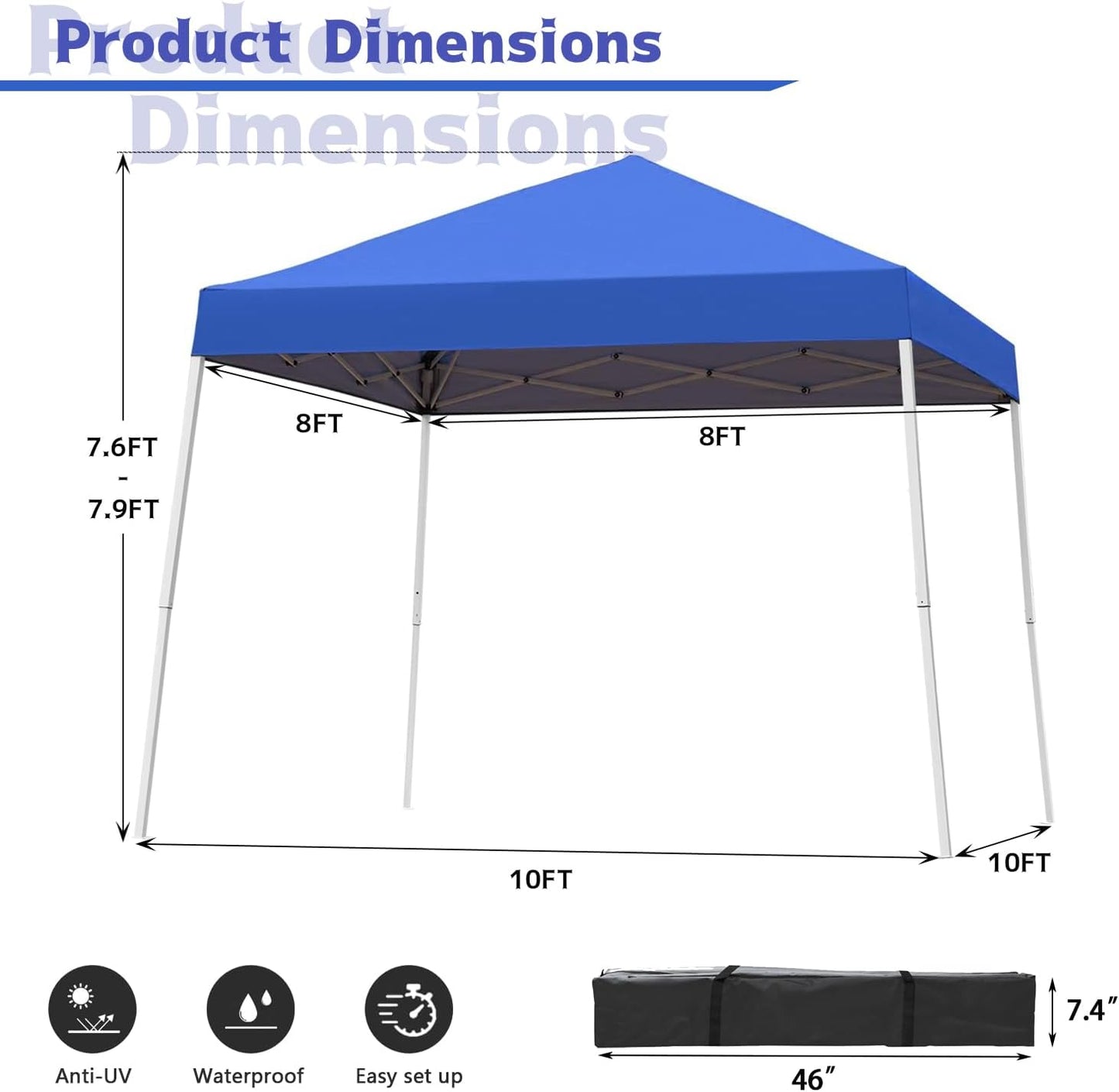10X10 FT Pop Up Canopy Instant Tent