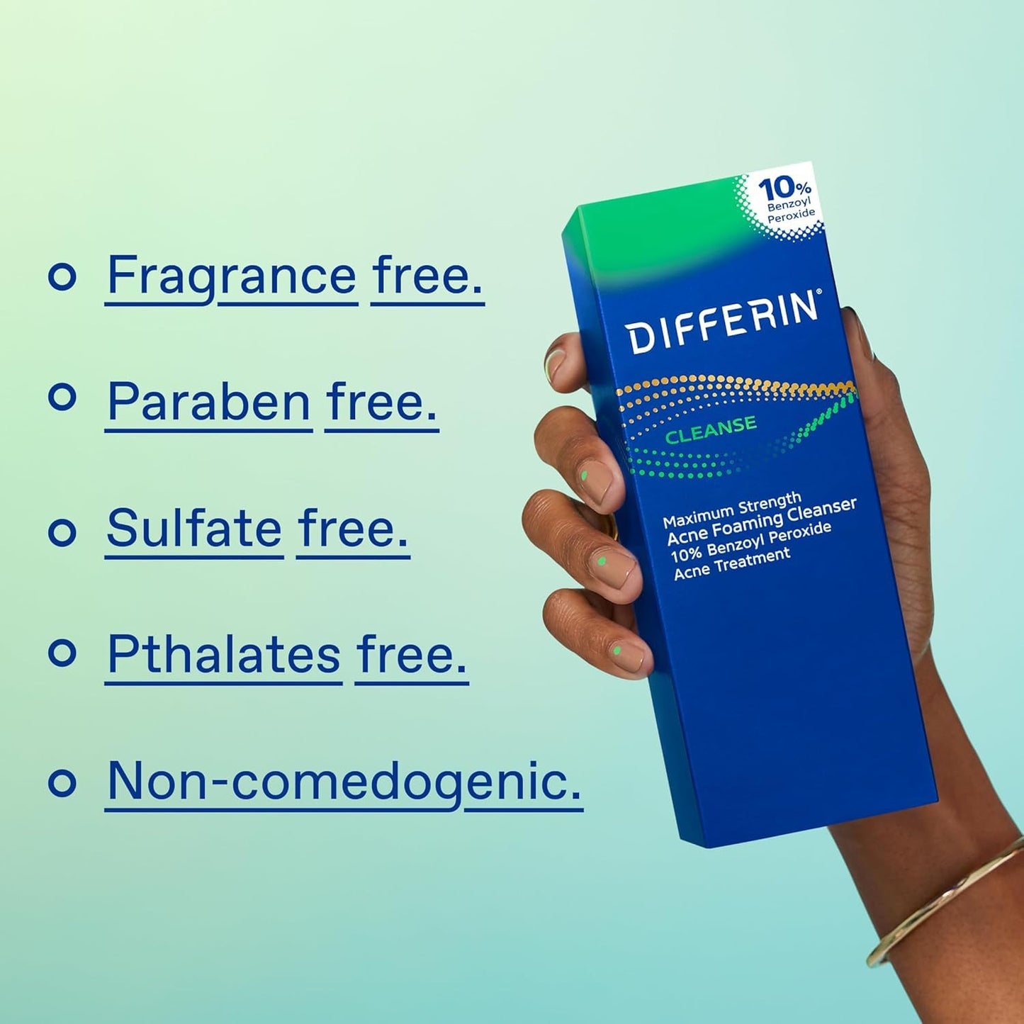 Differin Acne Face Wash with 10% Benzoyl Peroxide, 5 oz.
