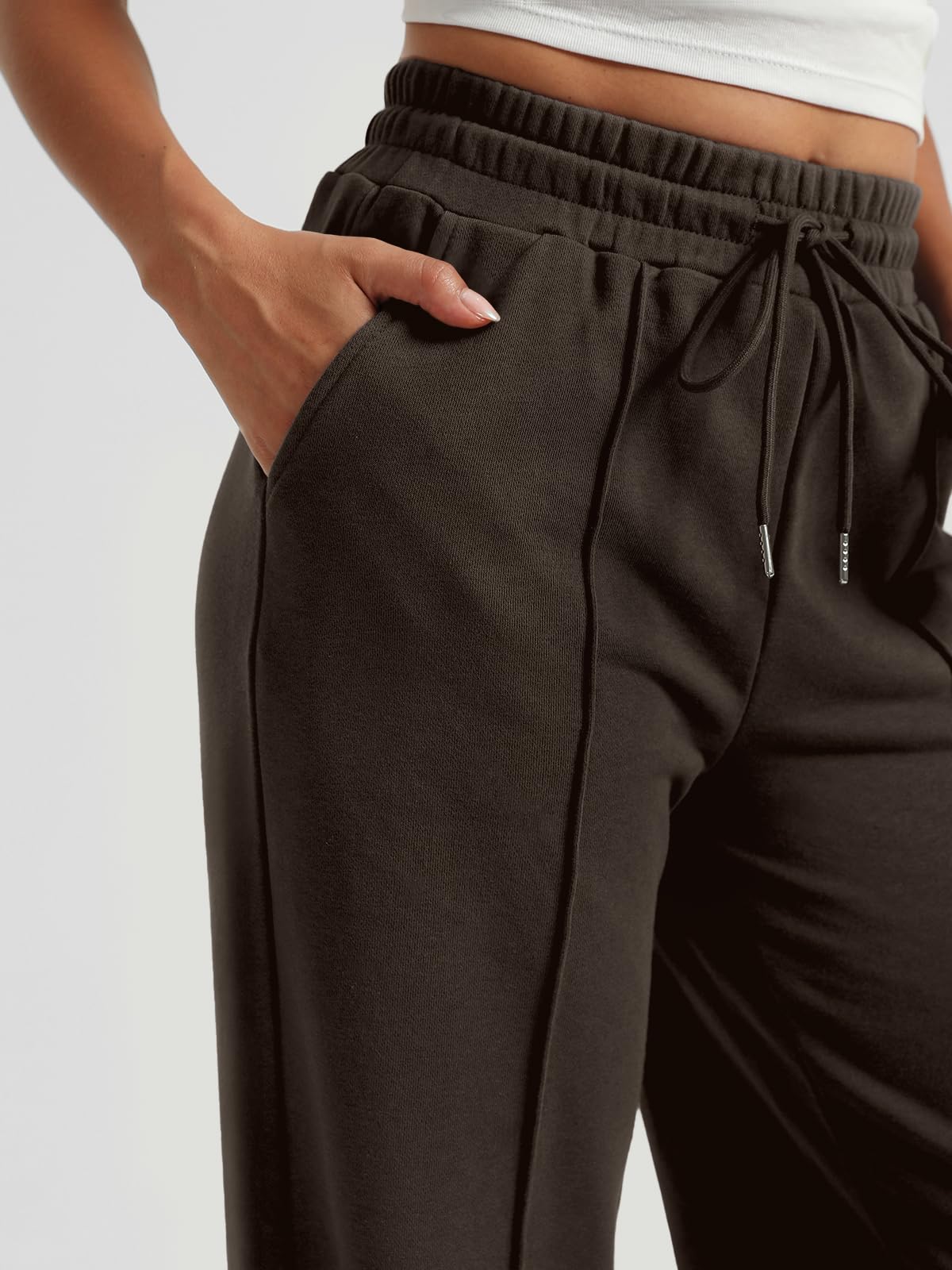 AUTOMET Women's Wide Leg Sweatpants, High Waisted Baggy Pants