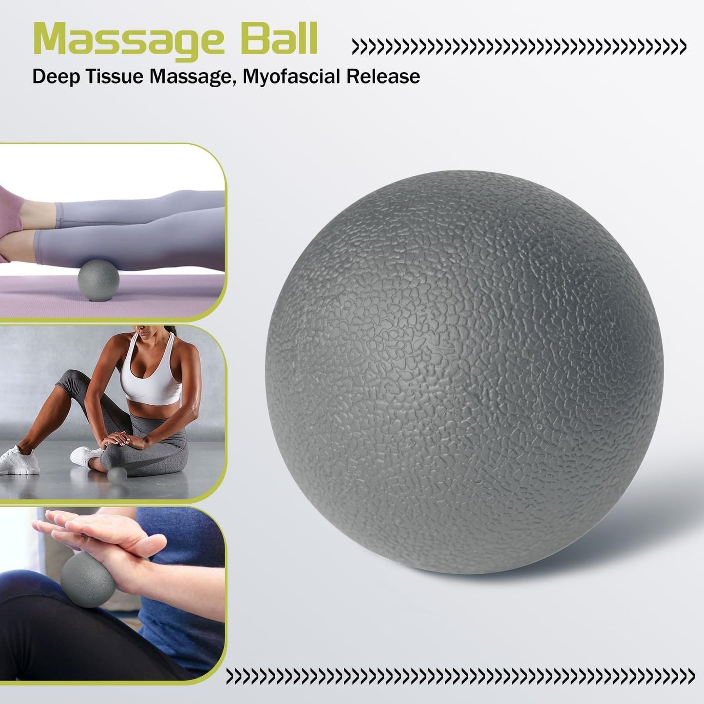 5-in-1 Foam Roller Set, Massage Roller Stick, Massage Ball, Resistance Band