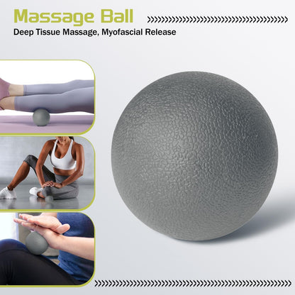 5-in-1 Foam Roller Set, Massage Roller Stick, Massage Ball, Resistance Band