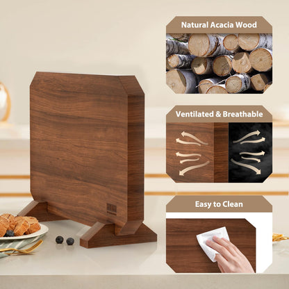 Magnetic Knife Block 14 x 10 Inches, Double Sided Magnetic Knife Holder Rack for Kitchen Counter
