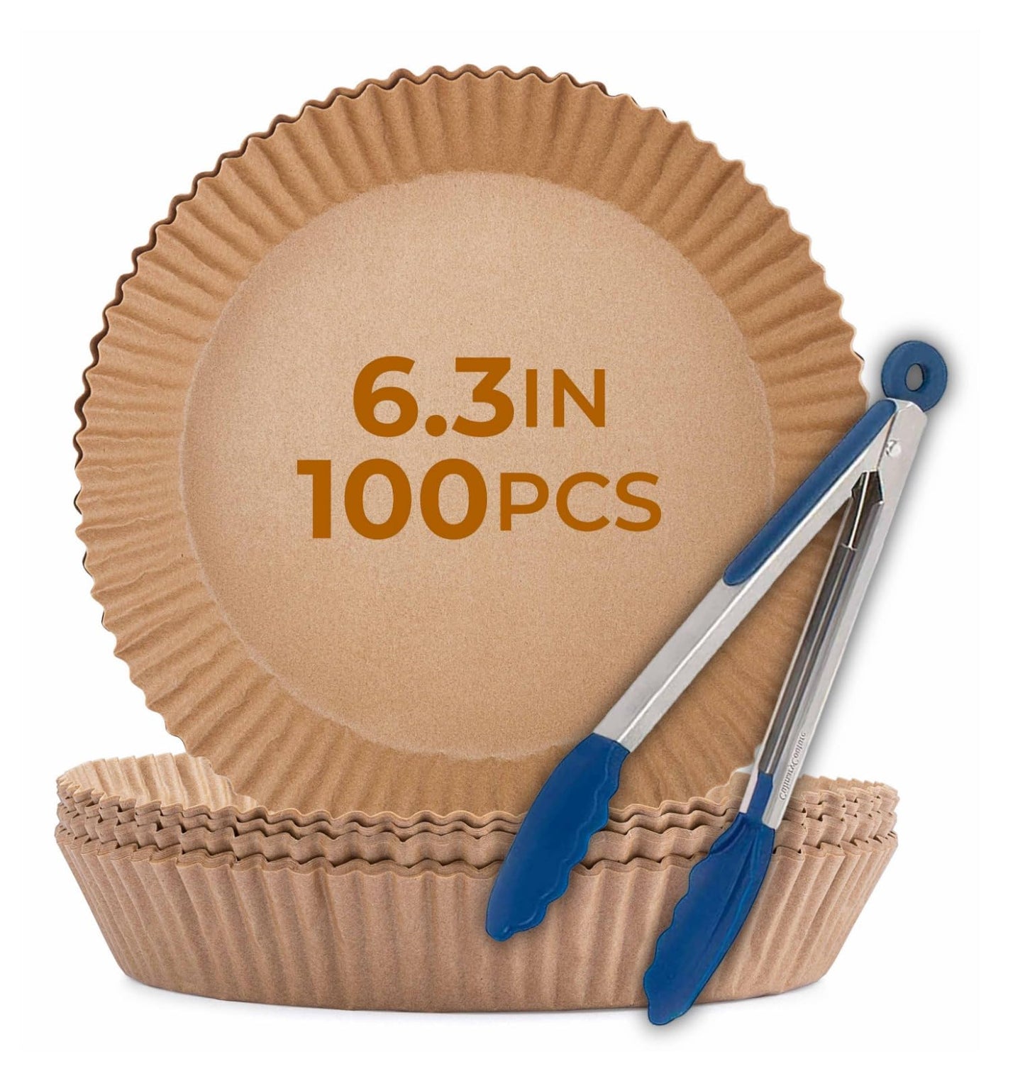Disposable Air Fryer Liners 8 Inches - 100 Pcs Square/Round shaped, Fit for 5-8qt