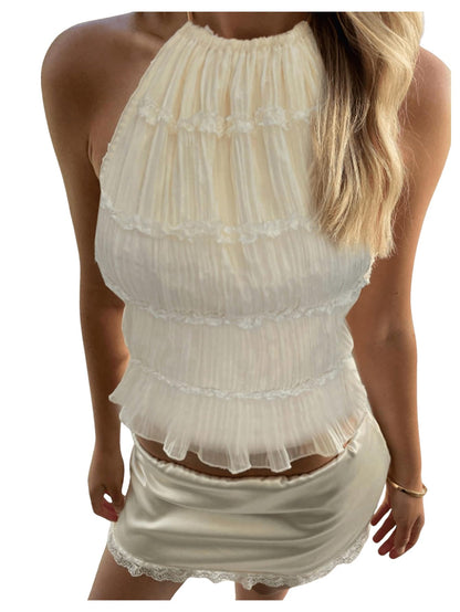 SOLY HUX Open Back Halter Tops for Women