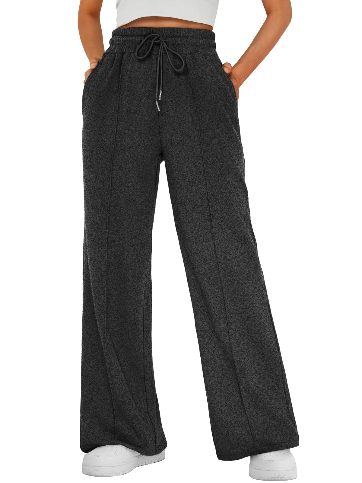 AUTOMET Women's Wide Leg Sweatpants, High Waisted Baggy Pants