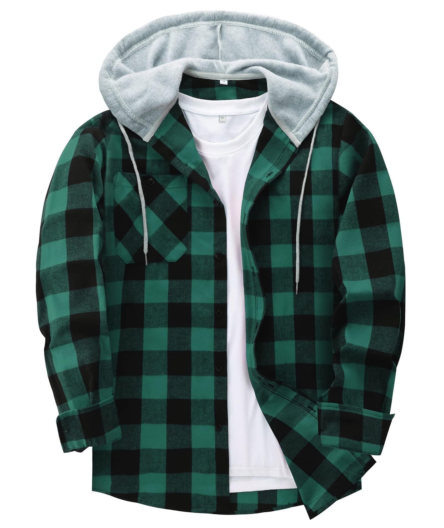 ZITY Men's Flannel Hoodie Shirts