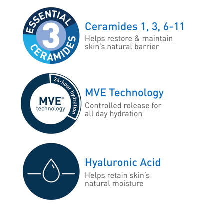 CeraVe Daily Moisturizing Lotion for Dry Skin, Oil-Free, 12 Ounce