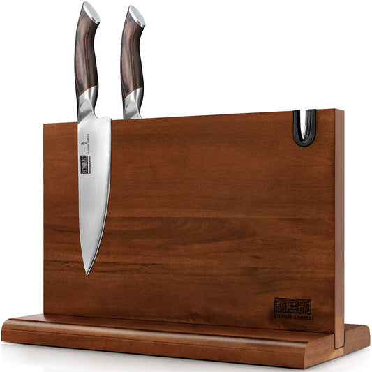 Magnetic Knife Block 14 x 10 Inches, Double Sided Magnetic Knife Holder Rack for Kitchen Counter