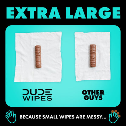 DUDE Wipes - Flushable Wipes Travel Pack - 6 Pack, 108 Wipes