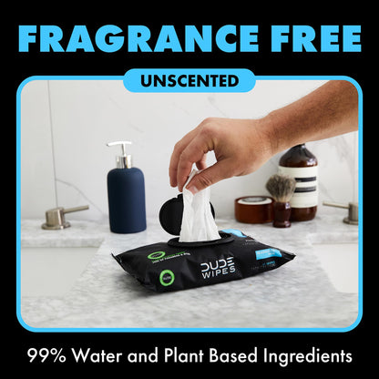 DUDE Wipes - Flushable Wipes Travel Pack - 6 Pack, 108 Wipes