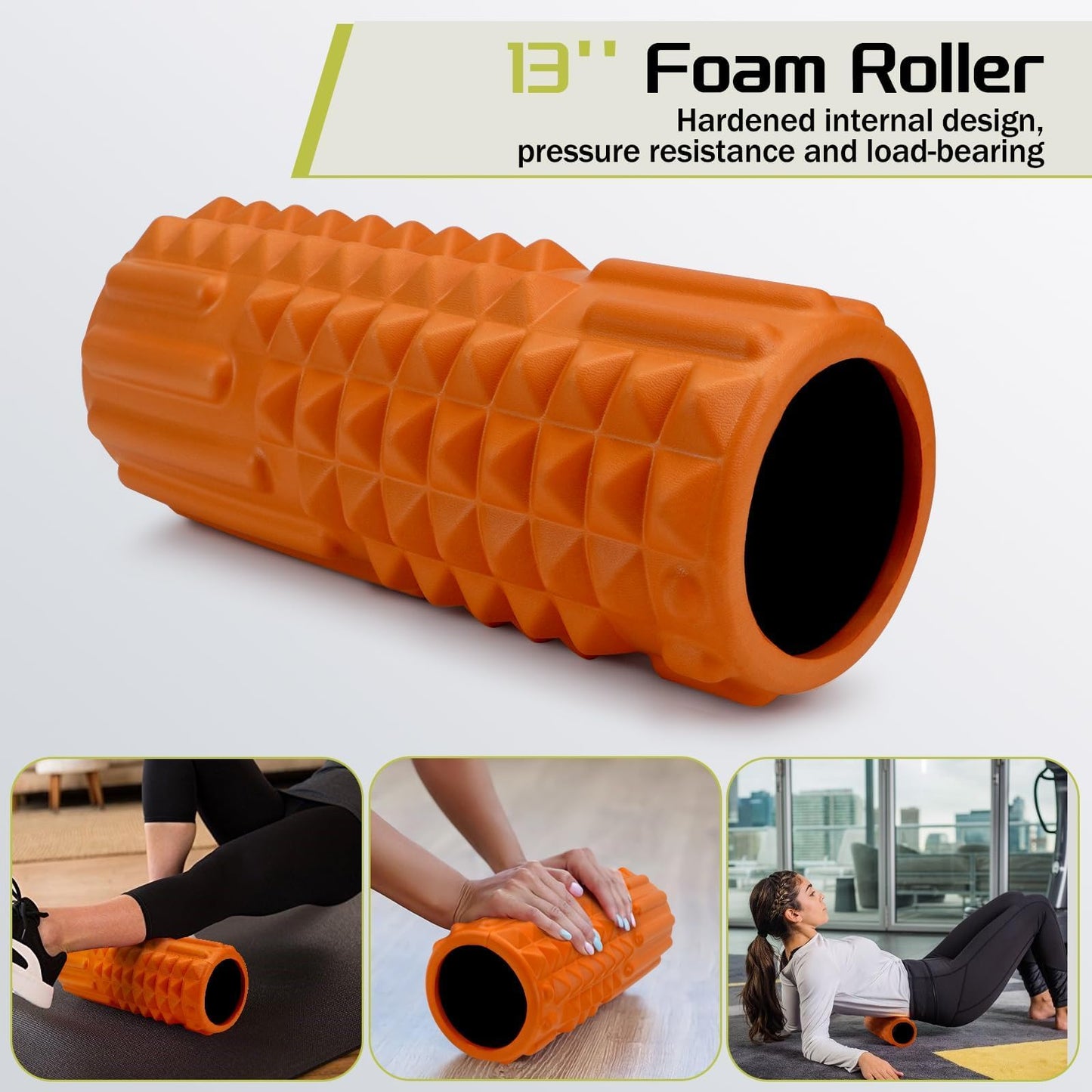 5-in-1 Foam Roller Set, Massage Roller Stick, Massage Ball, Resistance Band