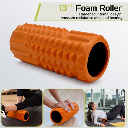 5-in-1 Foam Roller Set, Massage Roller Stick, Massage Ball, Resistance Band
