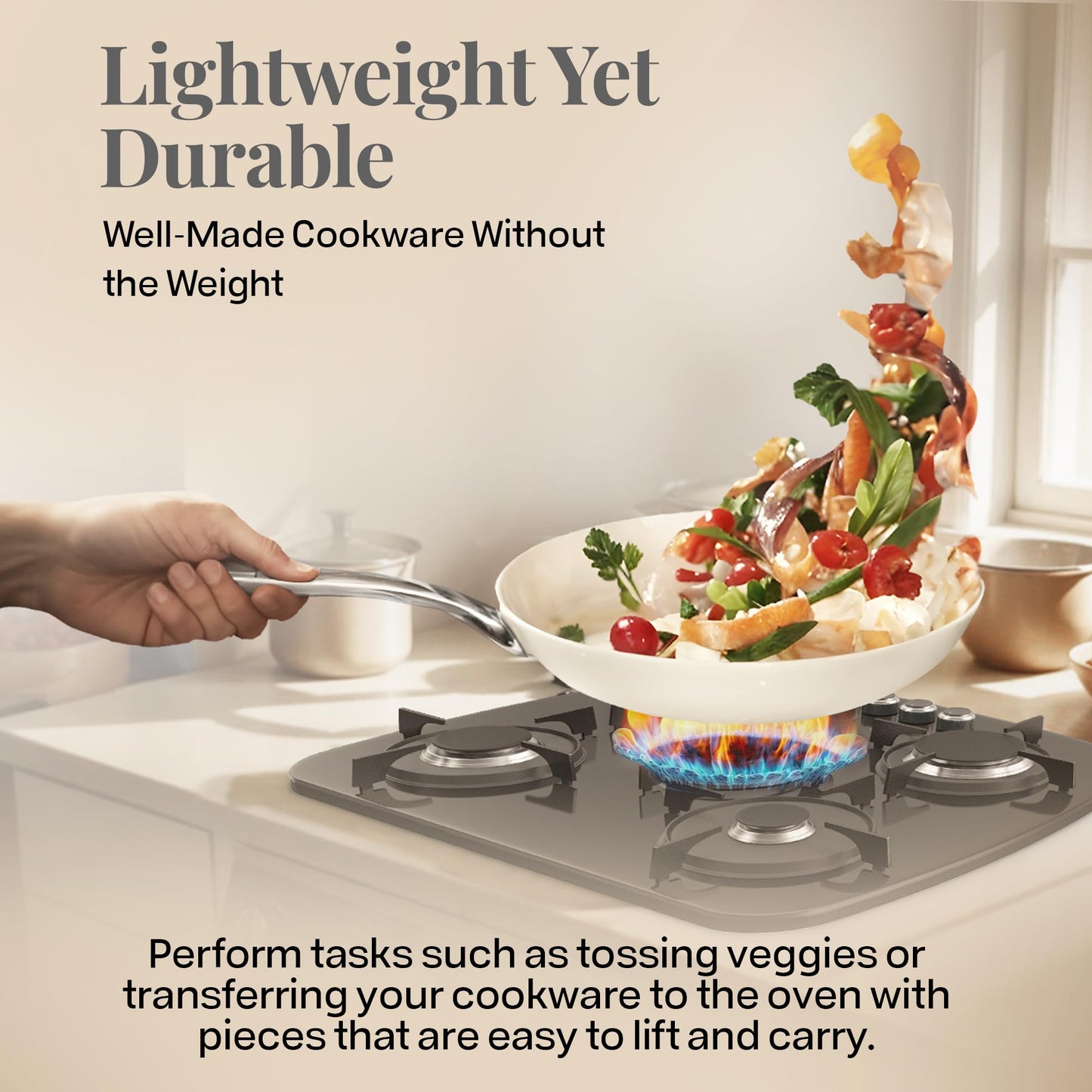 Gotham Steel Stackable Pots and Pans- Stackmaster 10 Piece Cookware Set