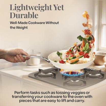 Gotham Steel Stackable Pots and Pans- Stackmaster 10 Piece Cookware Set