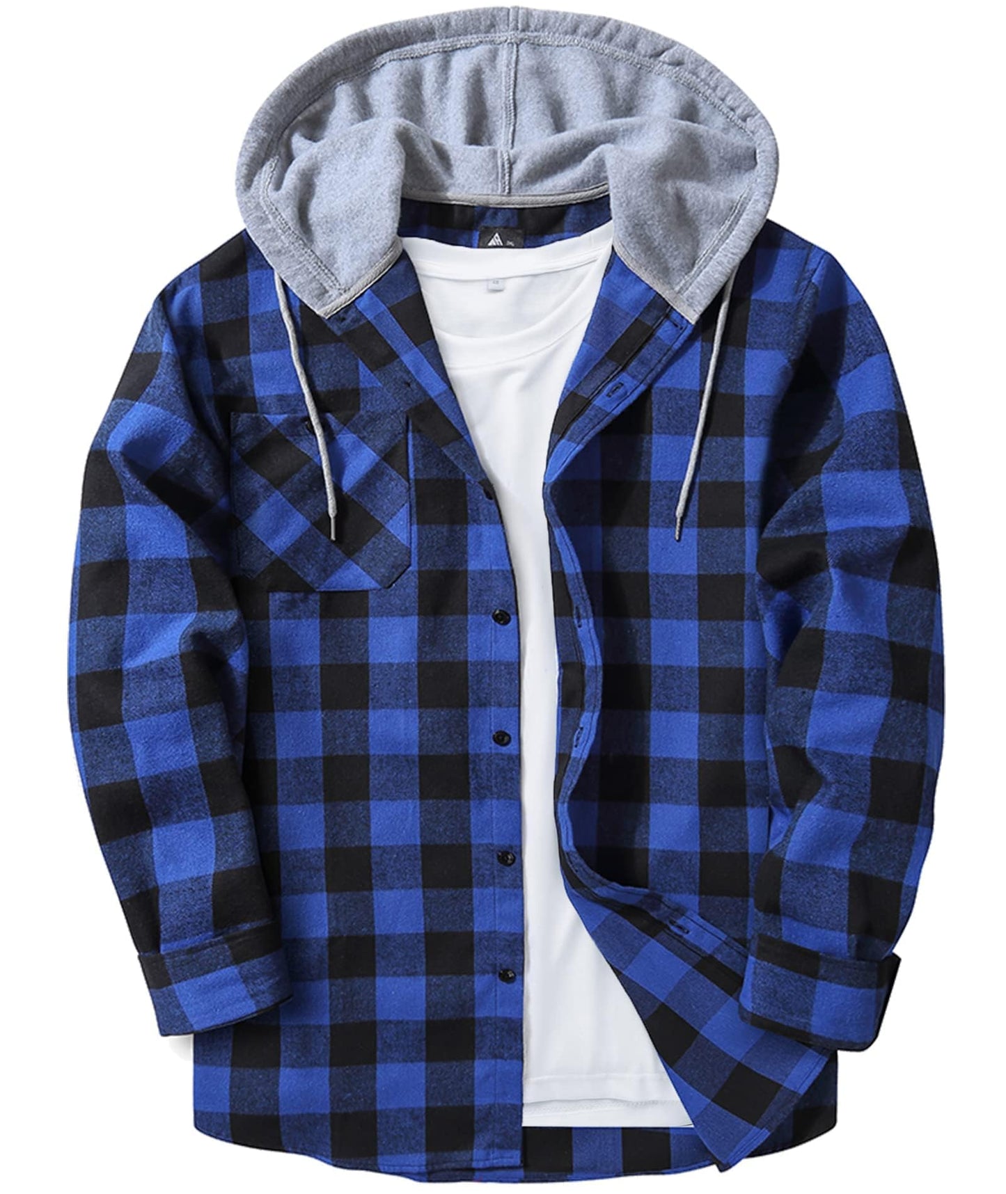 ZITY Men's Flannel Hoodie Shirts