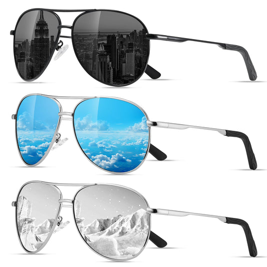 Eiuizah Polarized Aviator Sunglasses with UV Protection