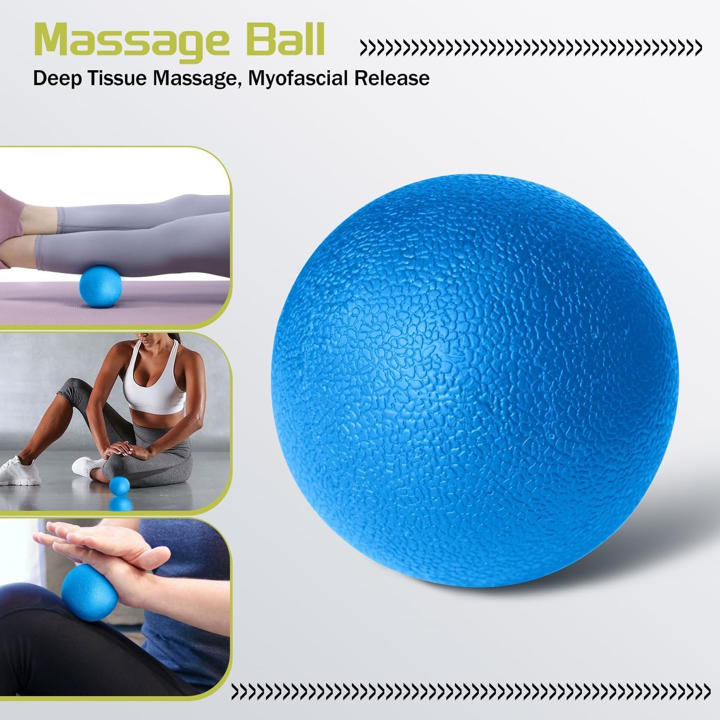 5-in-1 Foam Roller Set, Massage Roller Stick, Massage Ball, Resistance Band