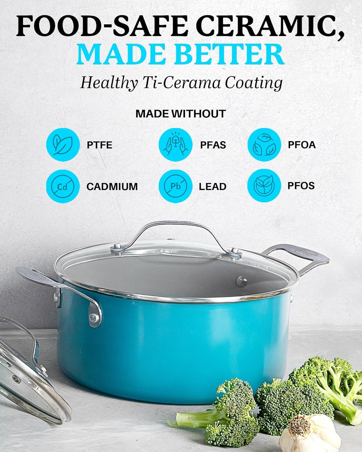 Gotham Steel Stackable Pots and Pans- Stackmaster 10 Piece Cookware Set