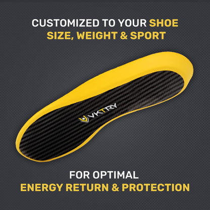 VKTRY Gold Carbon Fiber Performance Insoles –Customized Inserts