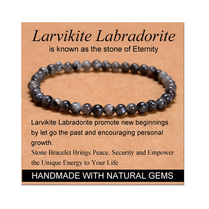 Handmade Yoga Stretch Elastic Bracelet w/ Natural Stone Crystal Healing Power Energy