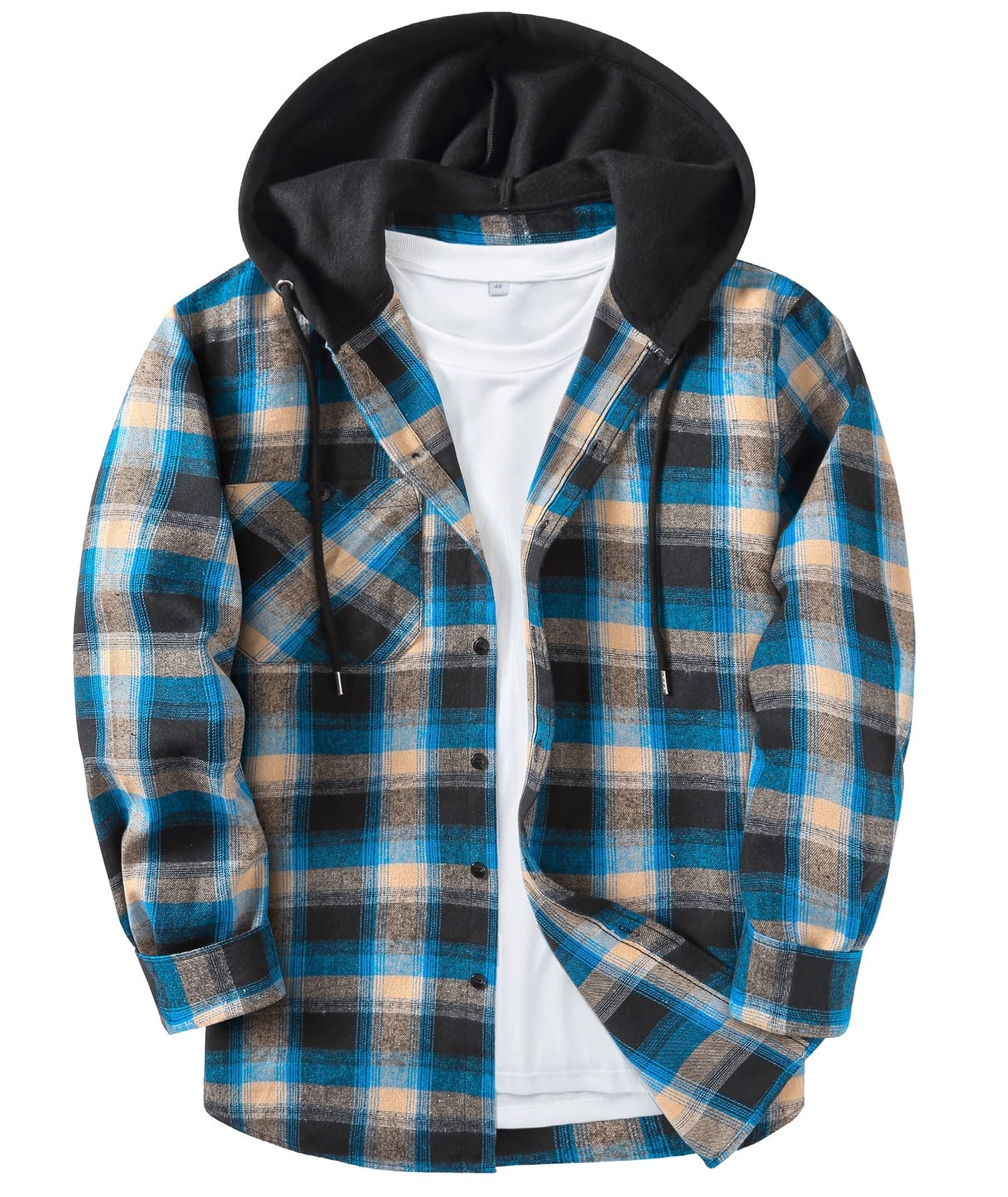 ZITY Men's Flannel Hoodie Shirts