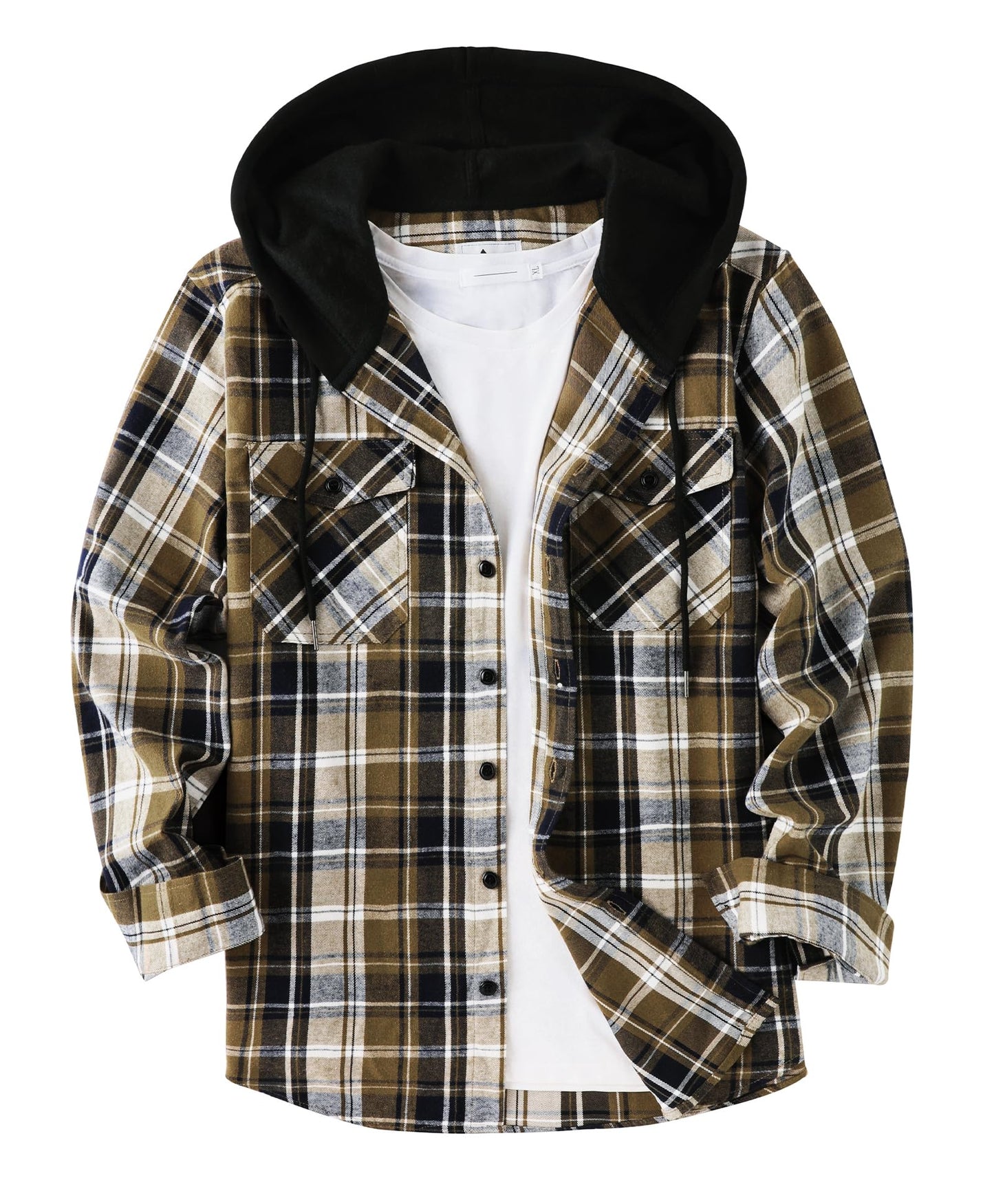 ZITY Men's Flannel Hoodie Shirts