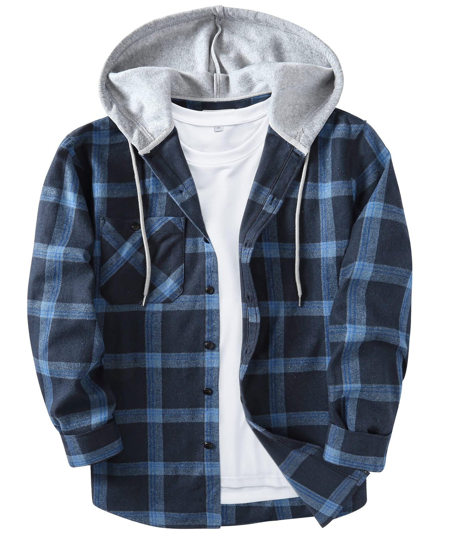 ZITY Men's Flannel Hoodie Shirts