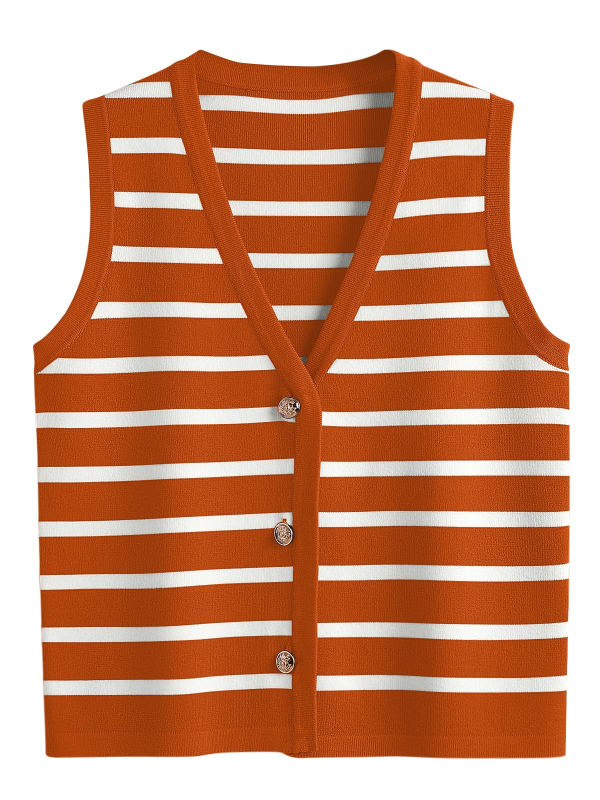LILLUSORY Summer Vest Tops for Women, Striped Sweater Vests