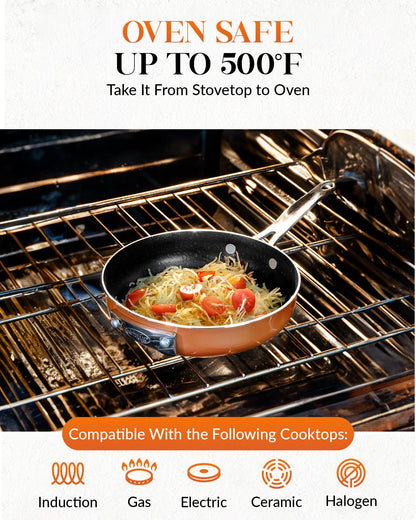 Gotham Steel Stackable Pots and Pans- Stackmaster 10 Piece Cookware Set