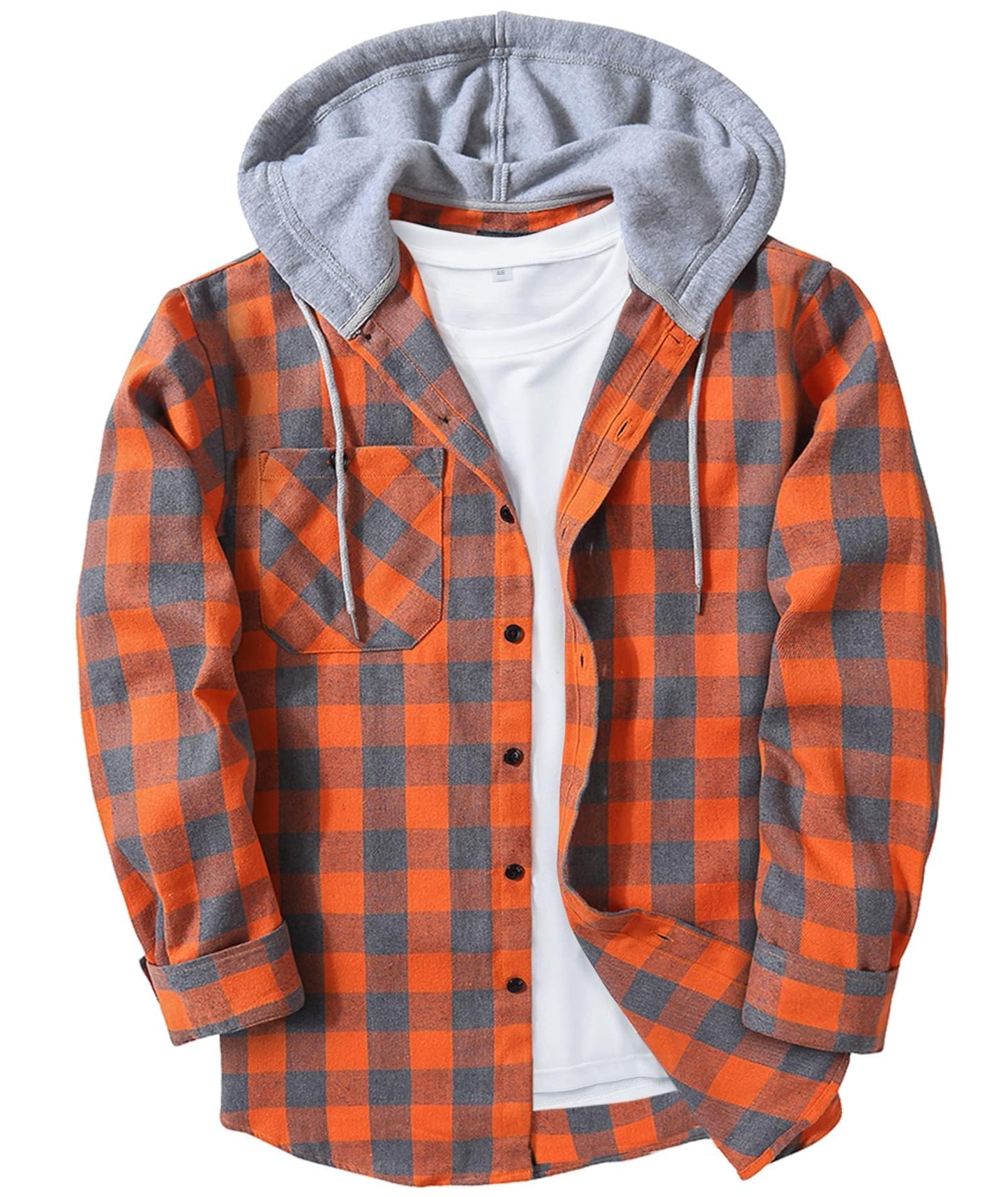 ZITY Men's Flannel Hoodie Shirts