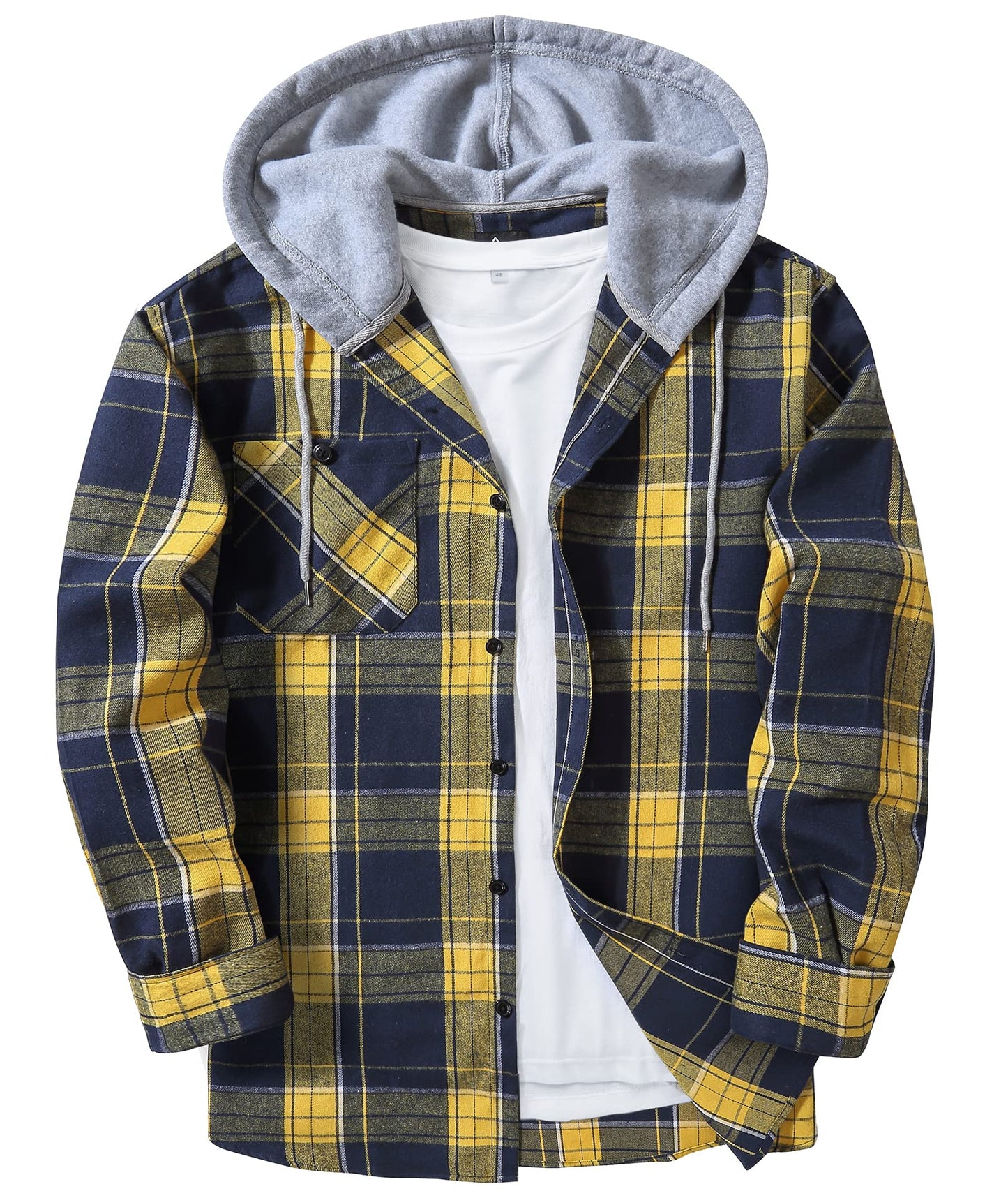 ZITY Men's Flannel Hoodie Shirts